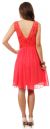 Floral Lace Top Short Bridesmaid Party Dress back in Coral